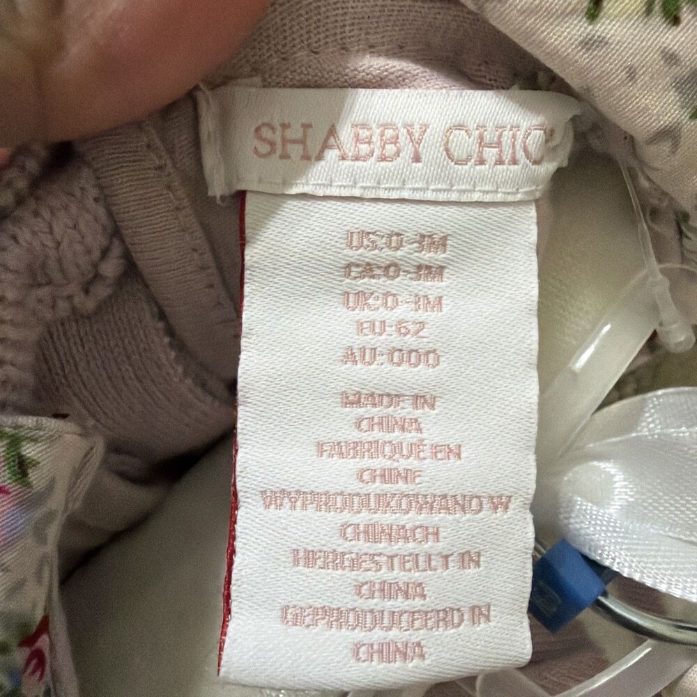 Shabby Chic Sweater Knit Dress Set Baby 0-3 Months Pink Tights Cottagecore - Picture 5 of 6